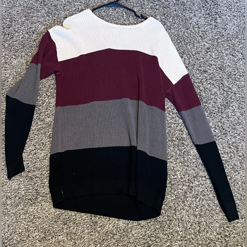 AMPERSAND AVE Tan Oversized Crew Neck Sweater